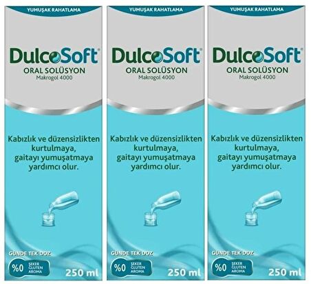 Dulcosoft Oral Solüsyon Makrogol 4000 250 ml 3 Adet