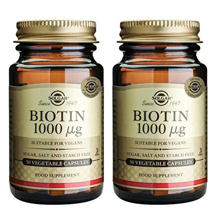 Solgar Biotin 1000 mcg 50 Kapsül 2 Adet