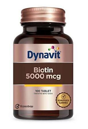 Dynavit Collagen Hyaluronic Acid 30 Tablet + Dynavit Biotin 5000 mcg 100 Tablet