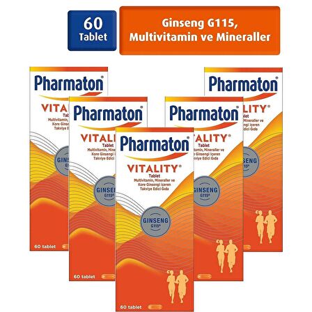 Pharmaton Vitality 60 Tablet 5 Adet