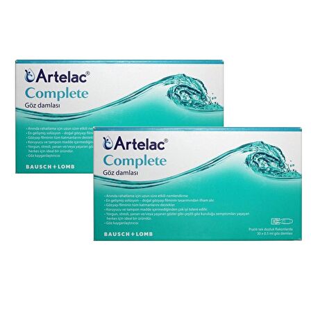 Artelac Complete Göz Damlası 30 Flakon 0,5 ml 2 Adet