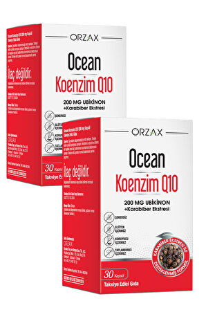 Ocean Koenzim Q10 200 mg 30 Kapsül  2 Adet