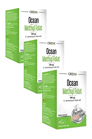 Ocean Methyl Folat 30 Tablet 3 Adet