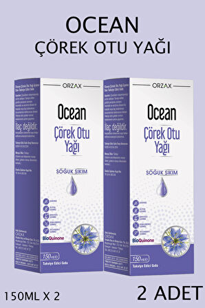 Ocean Çörek Otu Yağı Soğuk Sıkım 150 ml 2 ADET