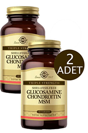 Solgar Glucosamine Chondroitin MSM 60 Tablet 2 ADET