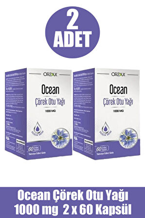 Ocean Çörek Otu Yağı 1000 mg 60 Kapsül 2 ADET