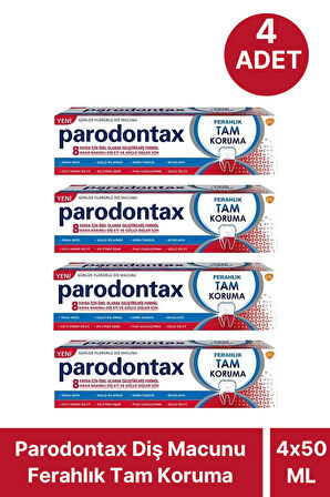 Parodontax Diş Macunu Ferahlık Tam Koruma 50 ml 4 ADET