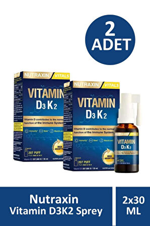 Nutraxin Vitamin D3K2 30 ml 2 Adet