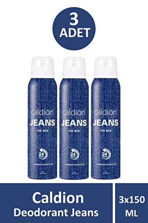 Caldion Jeans Deodorant Erkek 150 ml 3 Adet