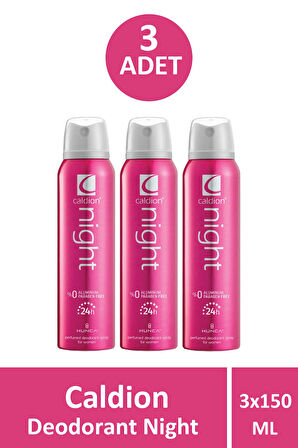 Caldion Deodorant Night Kadın 150 ml 3 Adet