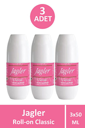 Jagler Classic Bayan Koltuk Altı Rollon 50 ml 3 Adet