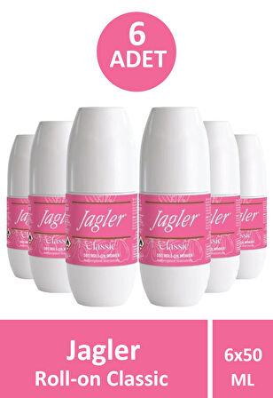 Jagler Classic Bayan Koltuk Altı Rollon 50 ml 6 Adet