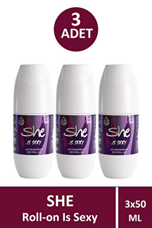 She Is Sexy Roll-On Kadın 50 ml 3 Adet