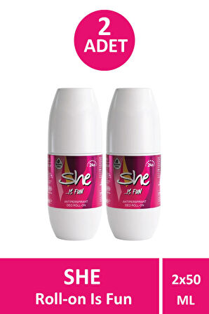 She Is Fun Roll-On Kadın 50 ml 2 Adet