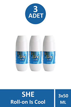 She Is Cool Kadın Roll-On 50 ml 3 Adet