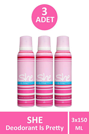 She Is Pretty Deodorant Kadın 150 ml 3 Adet