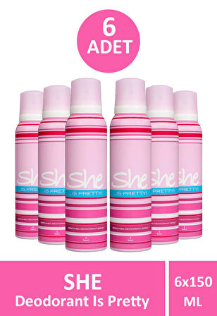 She Is Pretty Deodorant Kadın 150 ml 6 Adet
