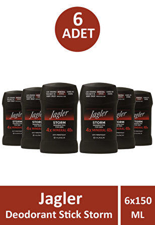 Jagler Storm Deodrant Stick For Men 50 gr 6 Adet