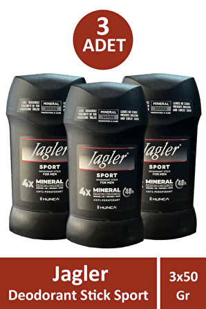 Jagler Sport Deodrant Stick For Men 50 gr 3 Adet