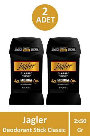 JaglerDeodorant Stick For Men 50 gr 2 Adet