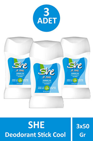 She Cool Deodrant Stick For Women 50 gr 3 Adet
