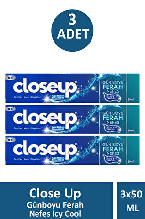 Close Up Günboyu Ferah Nefes Icy Cool 50 ml 3 Adet