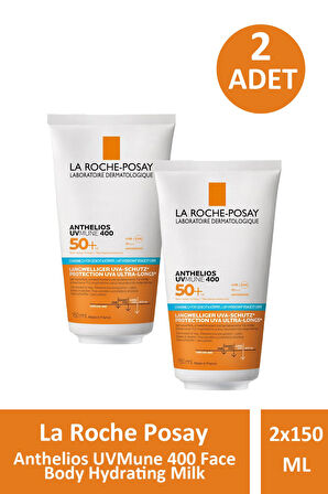 La Roche Posay Anthelios UVMune 400 Face Body Hydrating Milk 150 ml 2 Adet