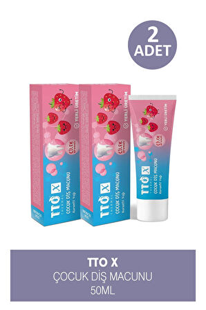 Tto X Çocuk Diş Macunu Çilek Aromalı 50 ml 2 Adet