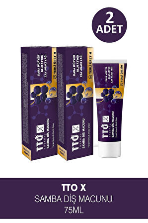 Tto X Kara Mürverli Diş Macunu 75 ml 2 Adet