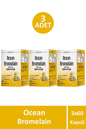 Ocean Bromelain 60 Kapsül 3 Adet