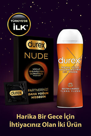 Durex Nude 8'li + Durex Play Masaj 2 in 1 Sensual Jel 200 ml