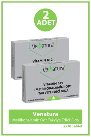Venatura Vitamin B12 Metilkobalamin ODT 30 Tablet 2 Adet
