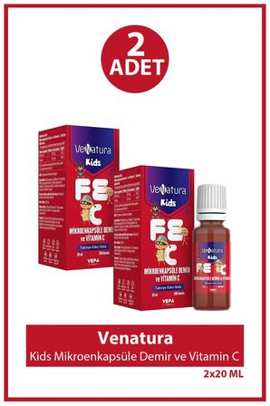 Venatura Kids Mikroenkapsüle Demir ve Vitamin C 20 ml 2 Adet