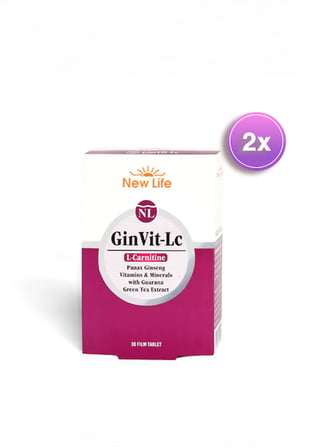 New Life GinVit-Lc L- Carnitine 30 Film Tablet 2 Adet