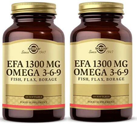 Solgar Efa 1300 mg Omega 3-6-9 60 Softgel 2 ADET