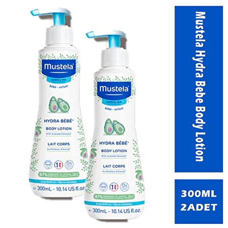 Mustela Hydra Bebe Body Lotion 300 ml 2 Adet 