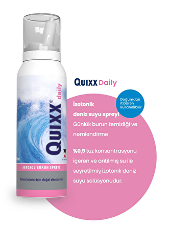 Quixx Daily Aerosol Burun Spreyi 100 ml 2 Adet