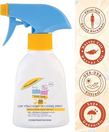 Sebamed Baby Çok Yönlü Koruyucu Güneş Spreyi SPF50 200 ml 2 Adet