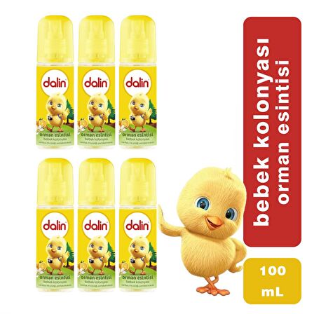 Dalin Bebek Kolonyası Sprey Orman Esintisi 100 ml 6 Adet 