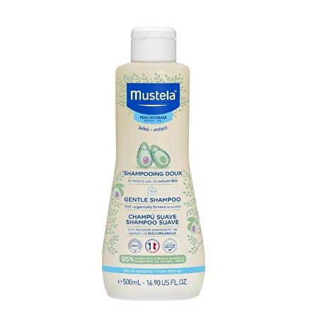 Mustela Avokado Özlü Gentle 50 Shampoo 500 ml + Mustela Vitamin Barrier 1.2.3 Pişik Kremi 50 ml