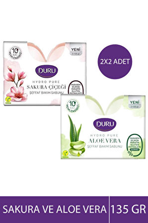 Duru Hydro Pure Aloe Vera Sabunu + Duru Hydro Pure Sakura Çiçeği Sabunu