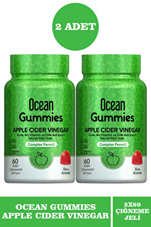 Ocean Gummies Apple Cider Vinegar 60 Çiğneme Form 2 Adet