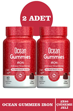 Ocean Gummies İron 60 Çiğneme Formu 2 Adet