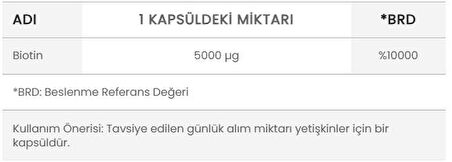 Ocean Biotin 5000 mcg 60 Kapsül 3 Adet