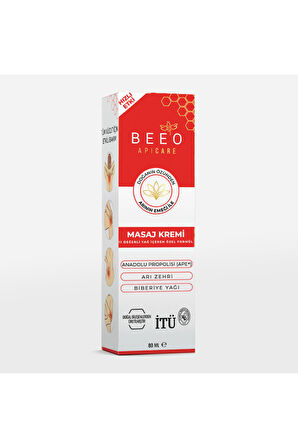 Bee'o Apibeauty Apicare Masaj Kremi 80 ml 2 Adet