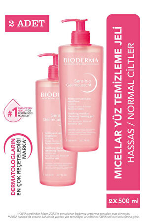 Bioderma Sensibio Gel Moussant Foaming Gel 500 ml 2 Adet