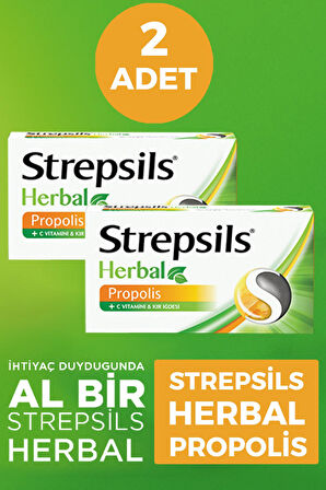 Strepsils Herbal Propolis Aromalı 16 Pastil 2 Adet 