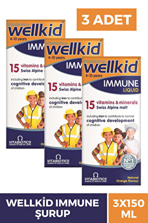 Wellkid İmmune Liquid 150 ml 3 Adet