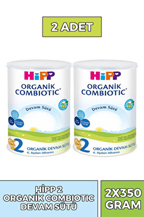 Hipp 2 Organik Combiotik Devam Sütü 350 gr 2 Adet