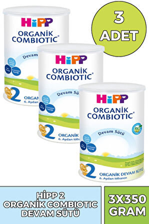 Hipp 2 Organik Combiotik Devam Sütü 350 gr 3 Adet